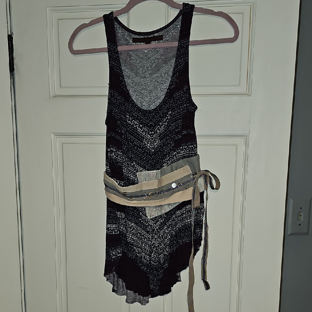 Belted Patterned Tank